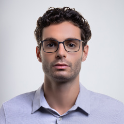 Shop Silhouette Square Eyeglasses in Black online.