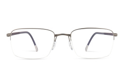 Silhouette Half-Rim Square Eyeglasses in Gunmetal – Product Photo 1