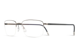 Silhouette Half-Rim Square Eyeglasses in Gunmetal – Product Photo 2