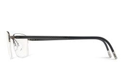 Silhouette Half-Rim Square Eyeglasses in Gunmetal – Product Photo 3