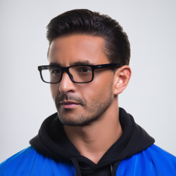EYE'M Rectangle Eyeglasses in Black – Product Photo 6