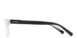 EYE'M Rectangle Eyeglasses in Transparent – Product Photo 3