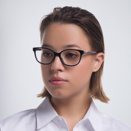 EYE'M Square Eyeglasses in Black – Product Photo 6