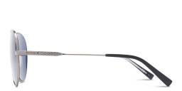 EYE'M Aviator Sunglasses in Silver – Product Photo 2