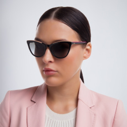 Shop EYE'M Cat Eye Sunglasses in Black online.