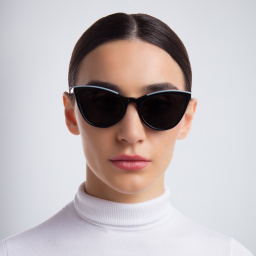 Shop EYE'M Cat Eye Sunglasses in Black online.