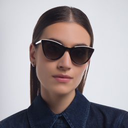 EYE'M Cat Eye Sunglasses in Havana – Product Photo 5