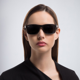 Maui Jim Huelo Unisex Rectangle Sunglasses in Grey – Product Photo 5