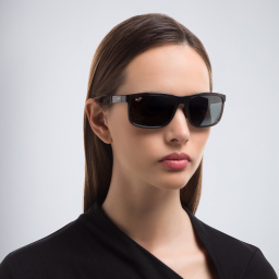 Maui Jim Huelo Unisex Rectangle Sunglasses in Grey – Product Photo 6