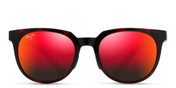 Shop Maui Jim Wailua Round Sunglasses in Black online.