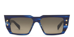 BALMAIN Unisex Square Sunglasses in Blue – Product Photo 1
