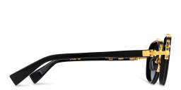 Shop BALMAIN Croissy Unisex Round Sunglasses in Black online.