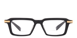 Shop BALMAIN Legion III Square Eyeglasses in Black online.