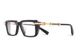 Shop BALMAIN Legion III Square Eyeglasses in Black online.