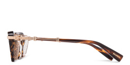 Shop BALMAIN Legion III Square Eyeglasses in Brown online.