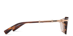 Shop BALMAIN Legion III Square Eyeglasses in Brown online.
