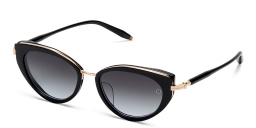 AKONI Athena Cat Eye Sunglasses in Black – Product Photo 2