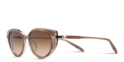 Shop AKONI Athena Cat Eye Sunglasses in Pink online.