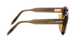 Shop AKONI Hercules Square Sunglasses in Green online.