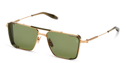 AKONI Hera Unisex Aviator Sunglasses in Gold – Product Photo 2