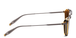 Shop AKONI Hera Aviator Sunglasses in Black online.