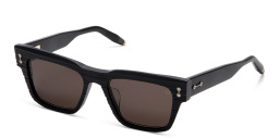 AKONI Columba Square Sunglasses in Black – Product Photo 2