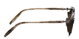 AKONI Orion Round Eyeglasses in Gold Brown Horn – Product Photo 3