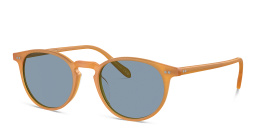 Shop OLIVER PEOPLES Unisex Panthos Sunglasses in Semi-Matte Amber Tortoise online.