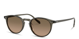 Shop OLIVER PEOPLES Riley Sun Unisex Panthos Sunglasses in Inkwell online.