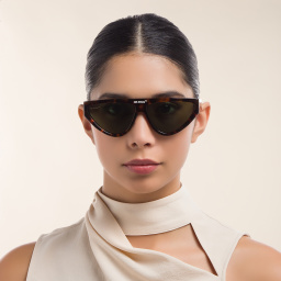Shop OFF WHITE Unisex Cat-Eye Sunglasses in Havana online.