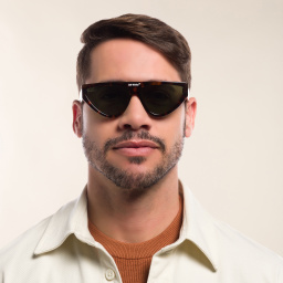 Shop OFF WHITE Unisex Cat-Eye Sunglasses in Havana online.