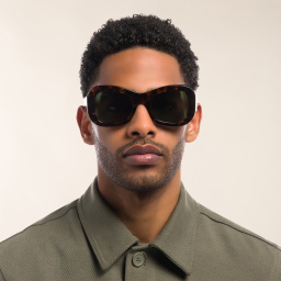 OFF WHITE Unisex Round Sunglasses in Havana – Product Photo 7