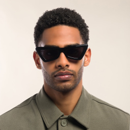 OFF WHITE Unisex Cat-Eye Sunglasses in Black – Product Photo 7