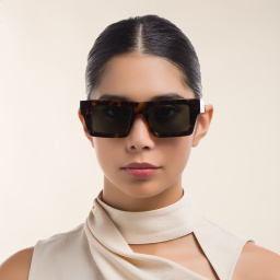 OFF WHITE Unisex Square Sunglasses in Havana – Product Photo 5