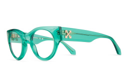 نظارات طبية دائرية للجنسين من أوف وايت بلون أخضر فاتح شفاف - صورة المنتج 2