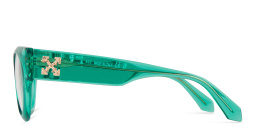 OFF WHITE Unisex Round Eyeglasses in Crystal Light Green – Product Photo 4