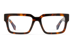 Shop OFF WHITE Unisex Square Eyeglasses in Havana online.