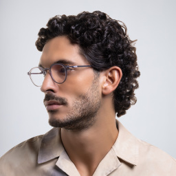 نظارات طبية ساجا بإطار دائري للجنسين من ميكيتا بلون رمادي - صورة المنتج 8