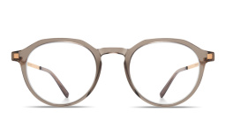 Unisex Saga Round Eyeglasses من ميكيتا بلون رمادي شفّاف - صورة المنتج 1