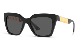 VERSACE Greca Square Sunglasses in Black – Product Photo 2