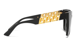 VERSACE Greca Square Sunglasses in Black – Product Photo 3