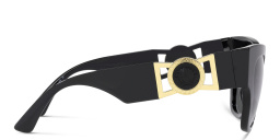 Shop VERSACE Medusa-embellished Cat-Eye Sunglasses in Black online.