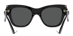 Shop VERSACE Medusa-embellished Cat-Eye Sunglasses in Black online.