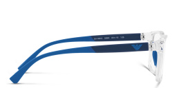 Shop Emporio Armani Kids Rectangle Eyeglasses in Clear online.