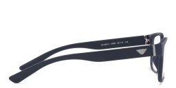 Shop Emporio Armani Wide Rectangle Eyeglasses in Matte Blue online.