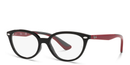 Ray-Ban Junior Cat Eye Eyeglasses in Black – Product Photo 2