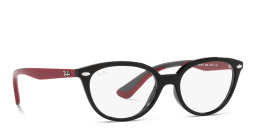 Ray-Ban Junior Cat Eye Eyeglasses in Black – Product Photo 4