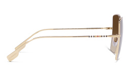 BURBERRY Oversized Square Sunglasses in Light Gold – Product Photo 3