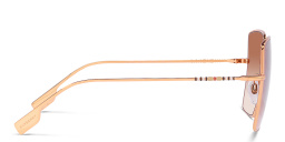 Shop BURBERRY Oversized Square Sunglasses in Rose Gold online.