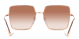 Shop BURBERRY Oversized Square Sunglasses in Rose Gold online.